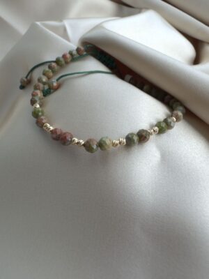 Bratara snur unakite